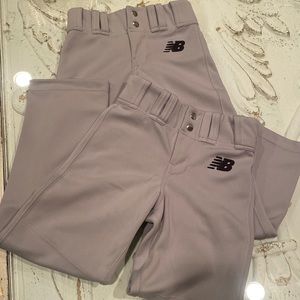 New Balance Boys Baseball Pants- Size Small Grey